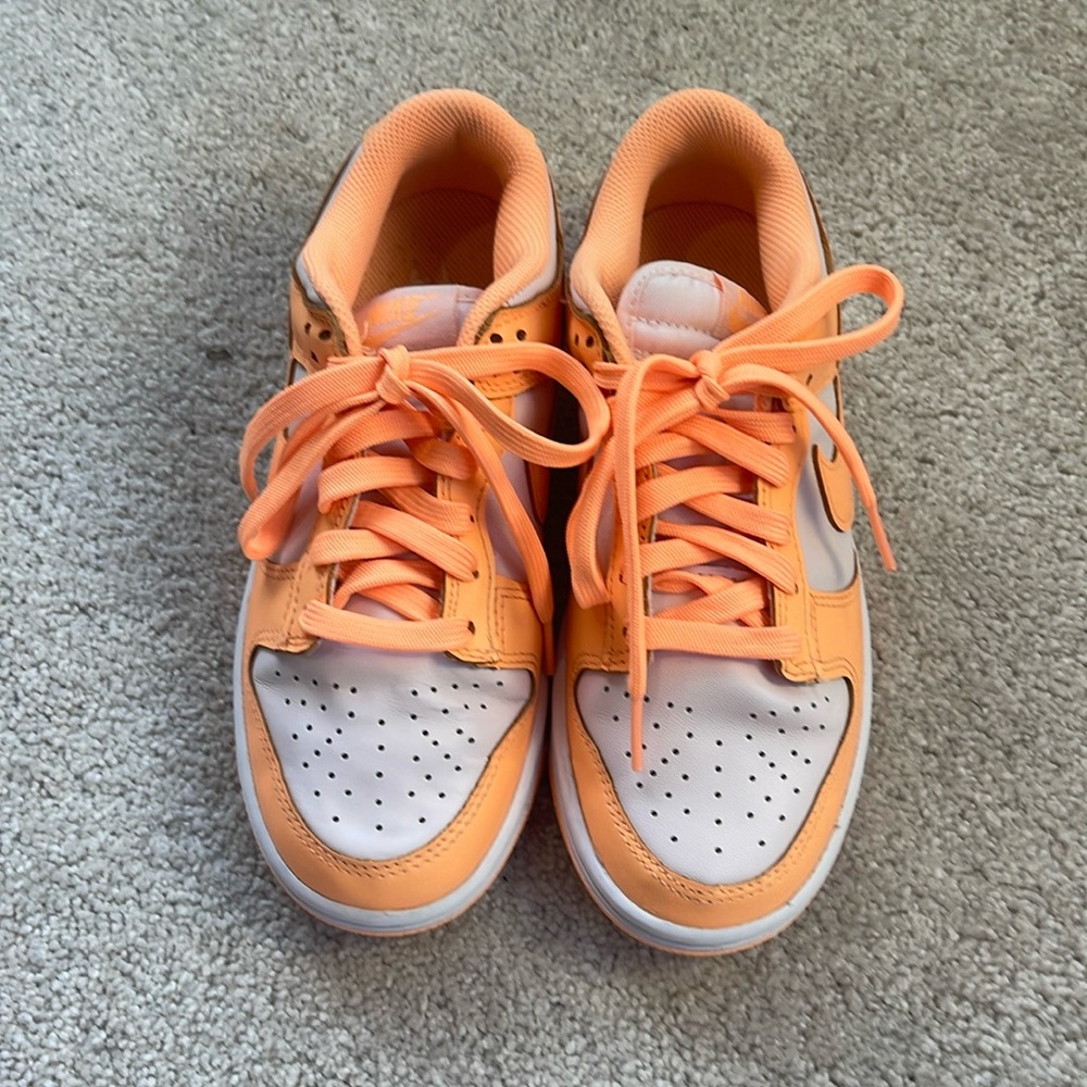 Nike dunks  white with neon orange